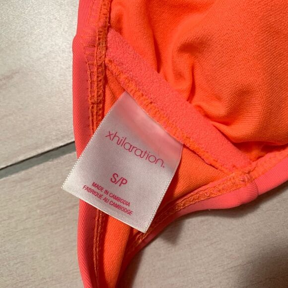 womens S xhileration bikini top coral fringe - Picture 5 of 5